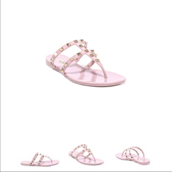 Valentino Garavani Rockstud Slip-On Flip Flops - Picture 4 of 10